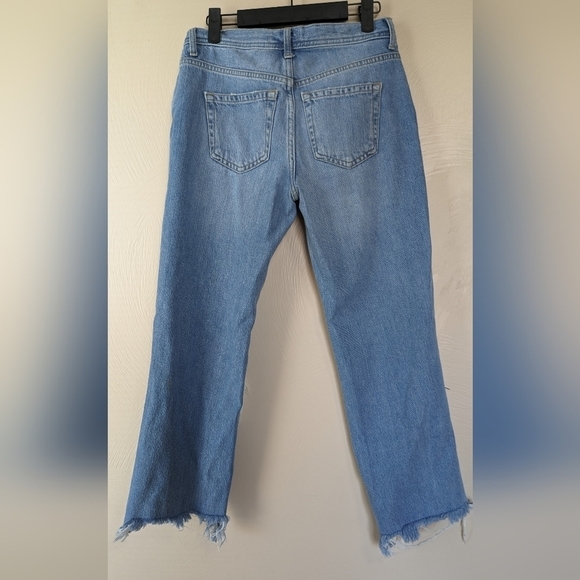 WE THE FREE Jeans, Straight, Distressed, Button Fly, Light Denim, Size 26 - Picture 5 of 8